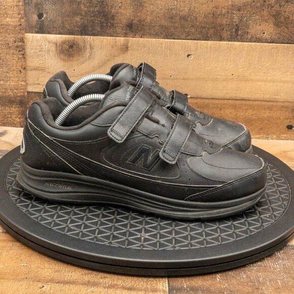 NEW BALANCE 576 HOOK AND LOOP MENS ATHLETIC SHOES BLACK LEATHER LOW SIZE 9.5EEEE - Picture 9 of 9